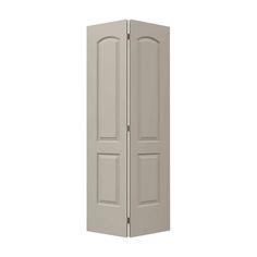 an open door is shown on a white background and it appears to be painted beige