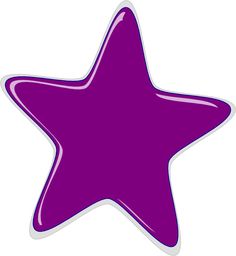 a purple star sticker on a white background