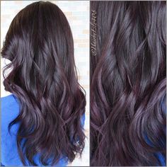 Smokey Balayage, Plum Balayage, Blackberry Hair Colour, Pelo Color Vino, Hair Color Options, Hair Upstyles, Hairstyles For Layered Hair, Brunette Balayage Hair, Brown Hair Balayage