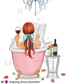 a woman sitting in a bathtub with a glass of wine