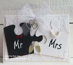 a close up of a card with two different items on it