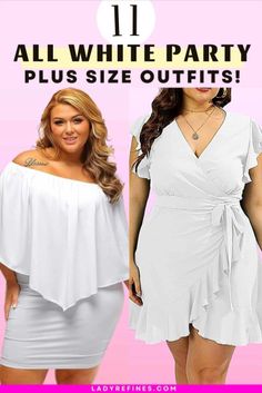 💕 11 All-white party plus size outfits! (both classy + casual)- fashion advice woman tips 💕 all white party plus size, all white party plus size black women, all white party outfits plus size classy, all white party plus size summer, all white party outfits plus size casual, all white boat party plus size curvy, what to wear to all white party , all white party outfits beach party plus size Party Plus Size Outfits, All White Boat Party, White Boat Party, White Party Outfits, Plus Size Pant Suits, All White Party Outfits, White Peplum Dress, Boss Lady Outfit