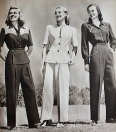 1947-work-pant-suits women pants Work Suits For Women, Ladies Workwear, Work Wear Outfits