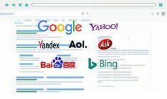 an image of the google yahoo logo on a computer screen with other logos in english and chinese