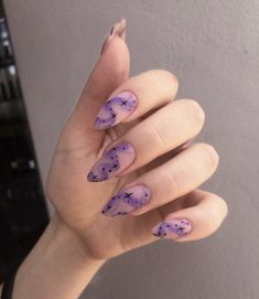 Pastel Witch Nails, Sailor Jupiter Nails, Cosmic Nail Art, Nails Inspo Purple, Summerween Nails, Nail Art Designs Purple, Purple Witchy Nails, Science Nails, Pastel Goth Nails