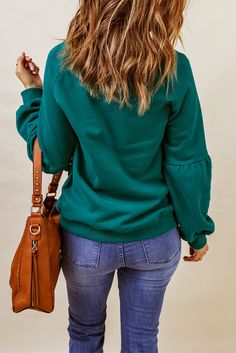 Green Raglan Patchwork Sleeve Pullover Sweatshirt Casual Crew Neck Long Sleeve Top For Work, Fall Workwear Crew Neck Sweatshirt, Fall Sweatshirt For Layering, Casual Crew Neck Tops For Fall, Trendy Crew Neck Sweatshirt For Work, Cotton Tops For Casual Gatherings In Fall, Casual Long Sleeve Top For Layering, Winter Raglan Sleeve Stretch Tops, Casual Stretch Long Sleeve Top For Work