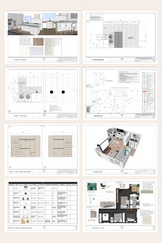 several different architectural diagrams are shown in this image