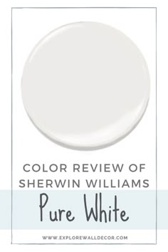 the white paint color is sherylin williams's pure white, which has been used