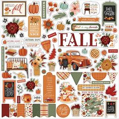 the fall sticker sheet is shown