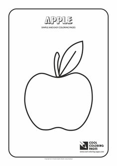 an apple coloring page for kids