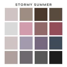 I am a soft summer with a preference for dark, muted tones. I am inspired by the colours of a soft summer evening storm.   seasonal colour analysis Soft Summer Browns, Smokey Soft Summer, Dark Summer Color Palette, Hoc Summer, Season Palette, Summer Colour Palette, Seasonal Colour Analysis, Muted Summer, Cute Business Casual