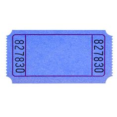 a blue and purple ticket with the number 350 on it's back side, in front of a white background