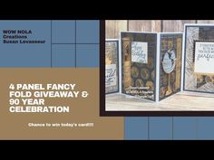 four panel fancy fold giveaway and celebration card set with envelopes for $ 10 each