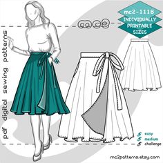 a woman's skirt and top sewing pattern