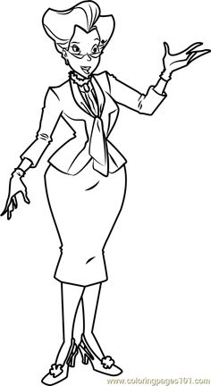 a woman in a suit and hat with her hand out