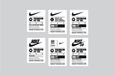 four different nike coupons are shown in black and white