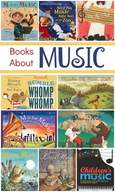 children's books about music are featured in this book cover for the children's musical