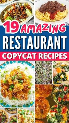 19 amazing restaurant copycat recipes that are easy to make and great for any type of meal