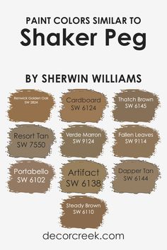 paint colors similar to shaker peg by sheryln williams, from the color chart