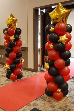 A Night At The Oscars Prom Theme, Decor For School Event, Black Gold And Red Party Decorations Hollywood Theme, Small Indoor Ceremony Decor, Hollywood Prom Theme Decoration Centerpieces, Grammys Prom Theme, Star Balloon Column, Hollywood Banquet Theme, School Event Decorations