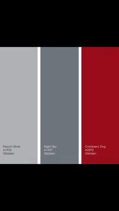 red and gray color scheme for interior paint colors that go well with the black background