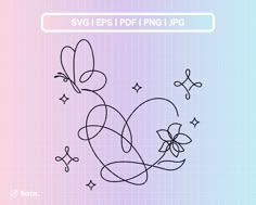 a drawing of a heart on a pink and blue background with the words svg epsp