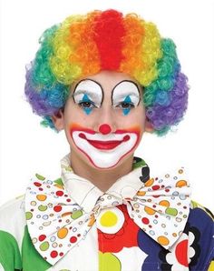 Clown Face Makeup, Happy Clown, Clown Wig, Halloween Costume Store, Clowns Funny, Send In The Clowns, Clown Faces, Circus Costume