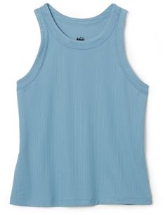 REI Co-op Active Pursuits Ribbed Tank Top - Women's | REI Co-op Fitted Ribbed Tank Top For Summer, Solid Sleeveless Ribbed Top, Basic Ribbed Tops For Summer, Basic Ribbed Summer Tops, Basic Summer Tops With Ribbing, Ribbed Stretch Tank Top, Spring Solid Ribbed Tank Top, Summer High Stretch Ribbed Tank Top, Ribbed High Stretch Sleeveless Activewear