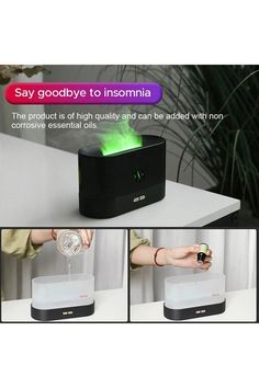 Material: ABS Size: 7.5*17.1*10.1 cm Flame Humidifier, Essential Oil Diffuser Humidifier, Mist Diffuser, Aroma Essential Oil, Cool Mist Humidifier, Perfume And Cologne, Air Humidifier, Fragrance Diffuser, Aromatherapy Diffusers