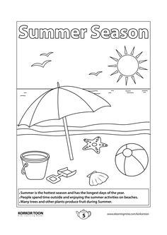 a coloring page for the summer season