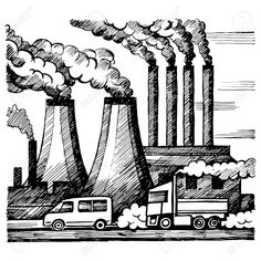 Factory Drawing Pollution, Pollution Images, Factory Pollution, Pollution Drawing, Air Pollution Project, Pollution Pictures, Air Pollution Poster, Earth Drawings