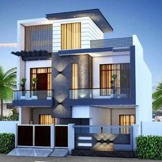 Exterior home ideas | modern home designs | sweet home | luxurious house | house designs | modern Double Story House, New Modern House, Modern Exterior House Designs, Duplex House Design, Bungalow House Design, House Front Design