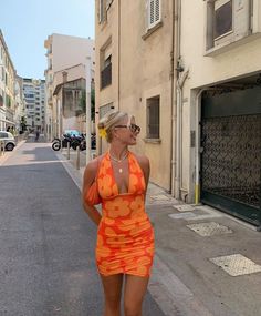 Soft Girl Aesthetic Outfit, Holiday Outfits Summer, Soft Girl Outfits, Summer Holiday Outfits, Orange Fits, Orange Outfit, Aesthetic Outfit Ideas, Outfit Trends, Colourful Outfits