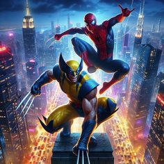 the amazing spider - man and wolverine poster