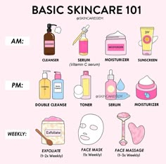 Basic Skin Care, Haut Routine, Skin Care Routine Order, Basic Skin Care Routine, Perfect Skin Care Routine, Facial Skin Care Routine, Skin Care Routine Steps, Skin Routine, Body Skin Care Routine