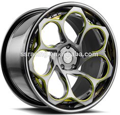 an image of a wheel with yellow accents on the side and black rims, which are