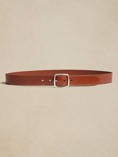 Sleek and streamlined, this sturdy leather belt works just as well with jeans as it does smartly tailored trousers.  LEATHER WORKING GROUP: By purchasing this product, you are supporting responsible leather manufacturing through the Leather Working Group.  Width: 1" (2. 5cm) Men's Belts, Brown Belt, Tailored Trousers, Bottom Clothes, Winter Sale, Chinos Pants, Mens Belts, Leather Working, Baby Shop