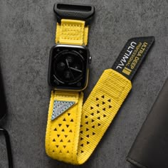 Durable Adjustable Apple Watch Band, Functional Durable Adjustable Apple Watch Band, Apple Gadgets Iphone, Futuristic Watches, Yellow Watches, Metal Art Wall, Iphone Wallpaper Classy, Apple Watch 1, Wall Decor Metal