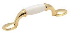 a white and gold door handle on a white background