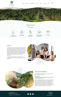 the website design for an organic farm