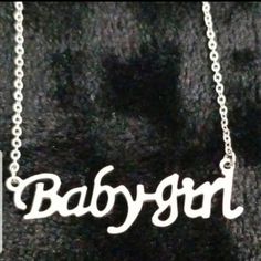 Brand New. 16" Necklace.Babygirl Necklace Babygirl Necklace, Chip Bead Necklace, Football Necklace, 32 Necklace, Purple Bead Necklace, Shell Beads Necklace, Silver Drop Necklace, 16 Necklace, Winter Jewelry