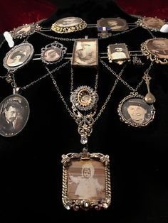 Altered Art Jewelry, Vintage Assemblage Jewelry, Family Tree Chart, Steampunk Crafts, Memory Boxes, Victorian Necklace, Gothic Glam, Vintage Assemblage, The Silk Road