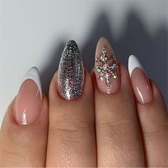 Champagne Colored Nails, Hot Nail Designs, Trend Ideas, Dipped Nails, Hot Nails, Xmas Nails, Pretty Acrylic Nails, Fancy Nails