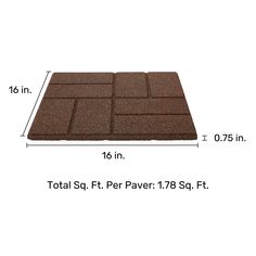 the measurements for a patio tile