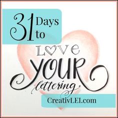 the cover of 31 days to love your lettering