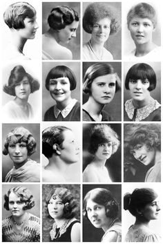 thevintagethimble: 1920’s Hairstyles A collection of 1920’s photographs, depicting some of the hairstyles of the time, like the kiss curl, the orchid bob, the charleston cut, coconut bob, earphones hairstyle, cottage loaf (bun) and popular styles you’ll probably never see in a period drama like extreme windblown style, the frizzy hairstyle and the Poodle cut. Victorian Hairstyles Here [x] | Edwardian Hairstyles Here [x] 1930s Hairstyles, 20s Hair, 1930s Hair, Edwardian Hairstyles, 1920s Women, Victorian Hairstyles, Louise Brooks