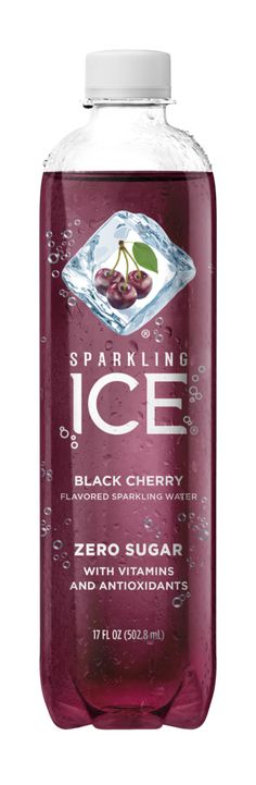 sparkling ice black cherry zero sugar water with vitamins and antioxins, 17 fl oz