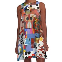 Loose-fit, mid-length sleeveless dress with silky handfeel. Printed on both sides. Machine washable. Size range XS-2XL. Sophie Taeuber-Arp was a Swiss artist, painter, sculptor, textile designer, furniture and interior designer, architect and dancer. She is considered one of the most important artists of concrete art and geometric abstraction of the 20th century. Sophie Taeuber, Geometric Abstraction, Concrete Art, Textile Designer, Paul Klee, Cubism, Dress For Sale, Op Art, Famous Artists