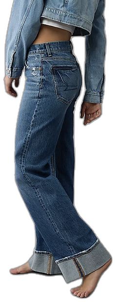 Jeans Collection, Cuffed Jeans, Perfect Jeans, High Waisted Jeans, Jeans For Women, American Eagle Jeans, Jeans Women, Cute Casual Outfits, High Waist Jeans