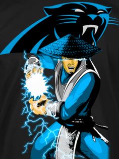 an image of a man dressed in blue and holding a white ball with lightning coming out of it